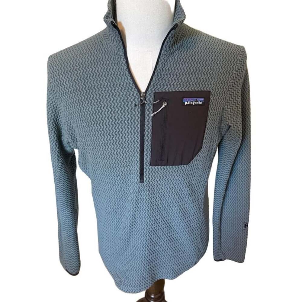 Patagonia R1 Air Zip-Neck Pullover Size S Blue Sage Fleece